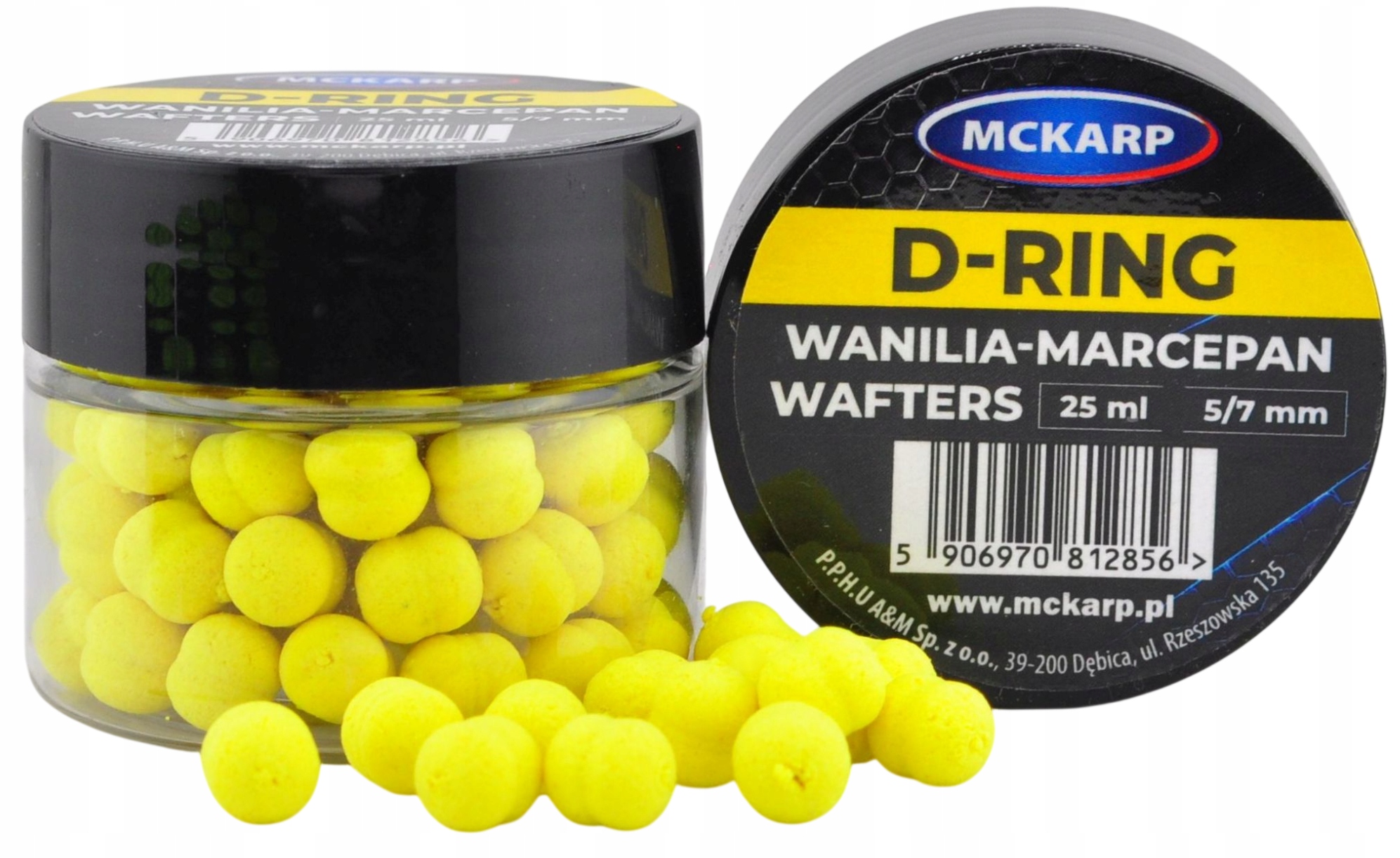 Wanilia Marcepan Wafters D-ring 5/7mm Skuteczna Przynęta Dumbells