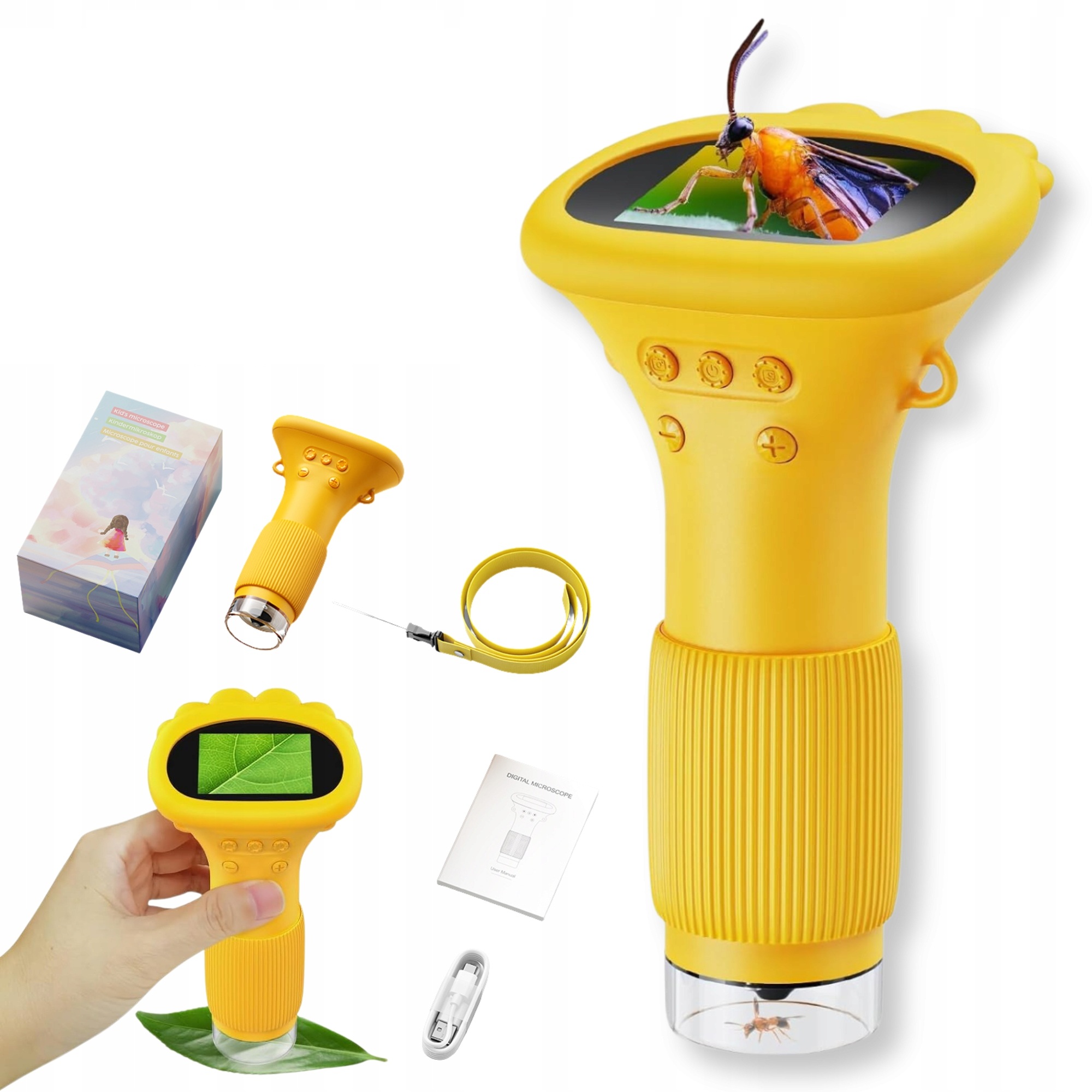 Vzdělávací Vědecký Digitální Mikroskop Sada Dárek Zvětšuje 1000x