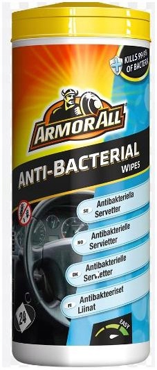 ArmorAll Anti- Bacterial Wipes Chusteczki 24szt