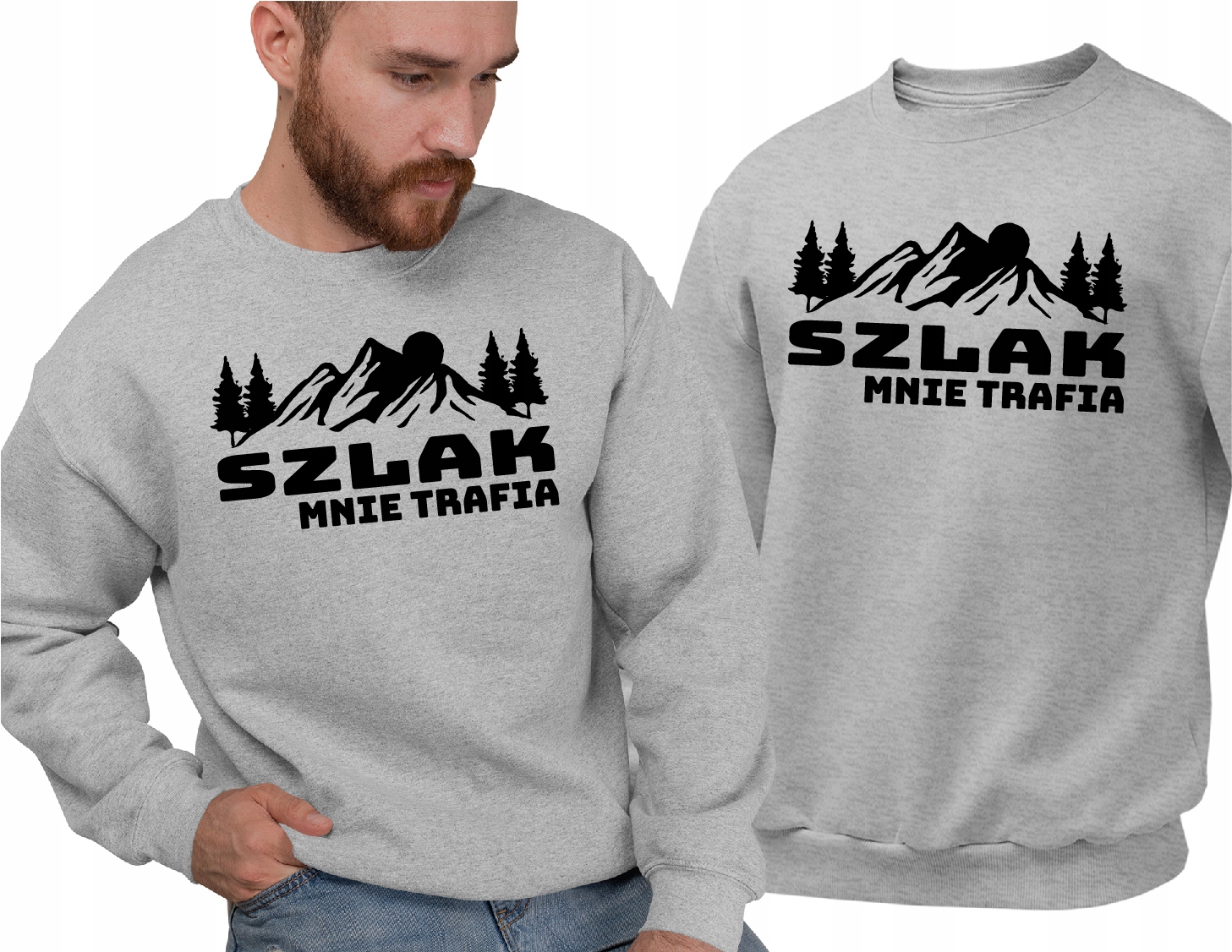 

Bluza męska Szlak Mnie Trafia w Góry szara
