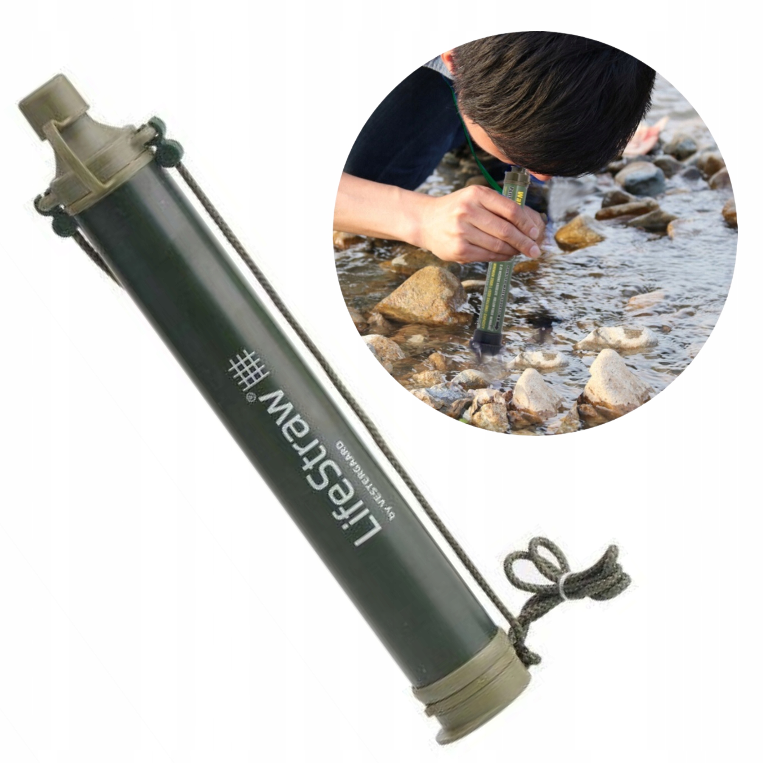 Filtr Wody Słomka Życia Odkaża Usuwa Bakterie Do Wędrówek Survival 2024