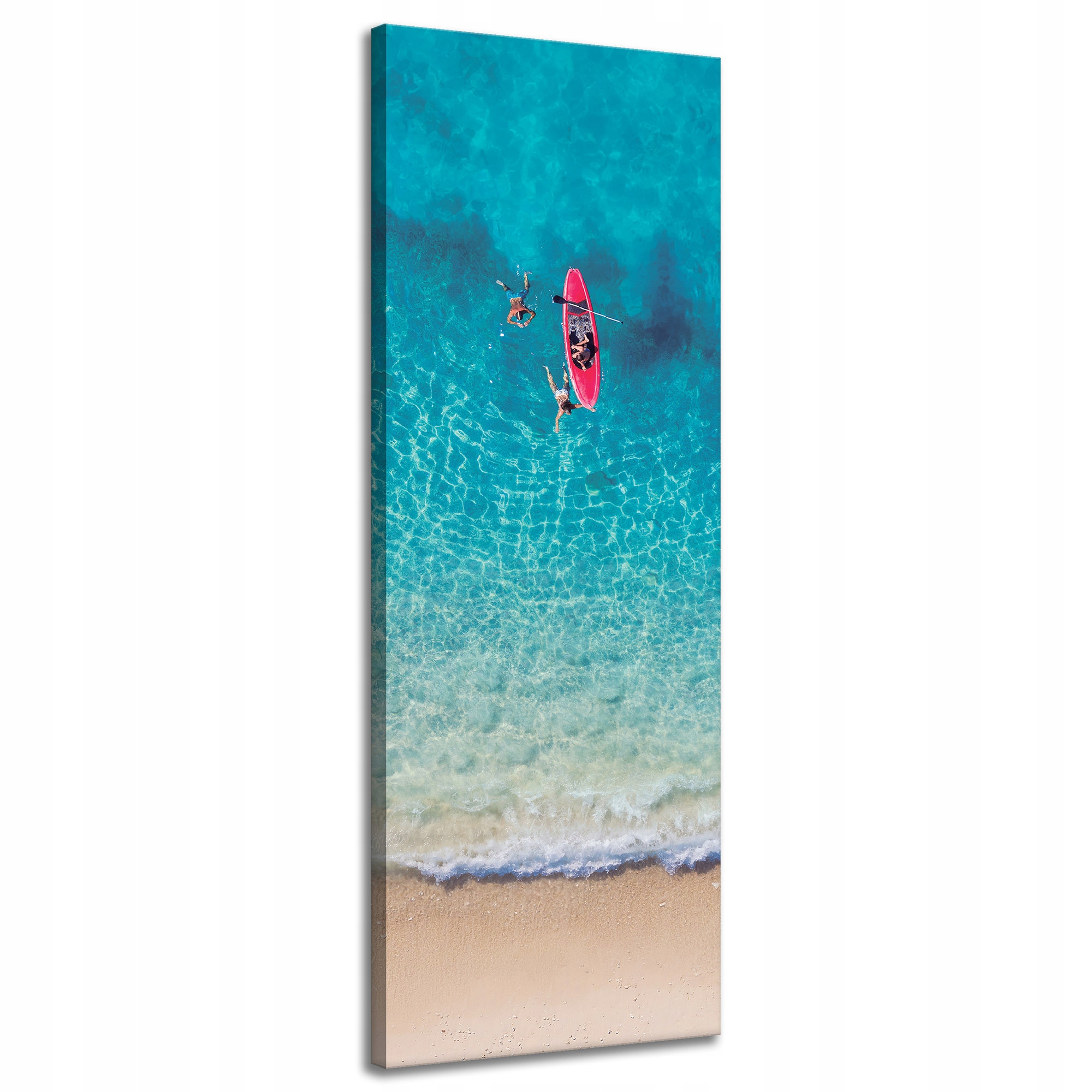 Obraz na plátně Kajak Pláž Lidé Odpočinek 40x120 cm