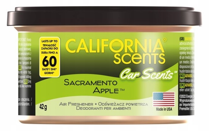 CALIFORNIA CAR SCENTS ZAPACH - SACRAMENTO APPLE EAN (GTIN) 5020144229629