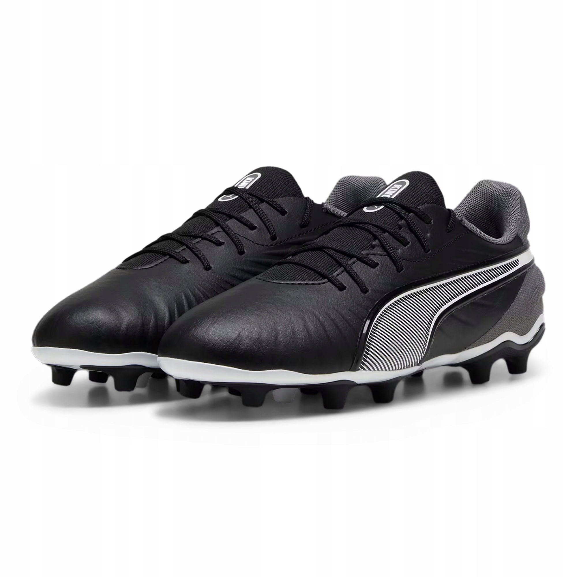 Buty piłkarskie dziecięce Puma King Match Fg/ag Jr black/white/grey 34.5 Eu