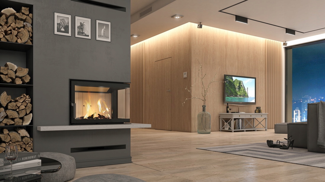 Wkład narożny Defro Home IMPULS SM BP BLACK ZESTAW LUFTÓW NAROŻNYCH GRATIS! Marka Defro Home