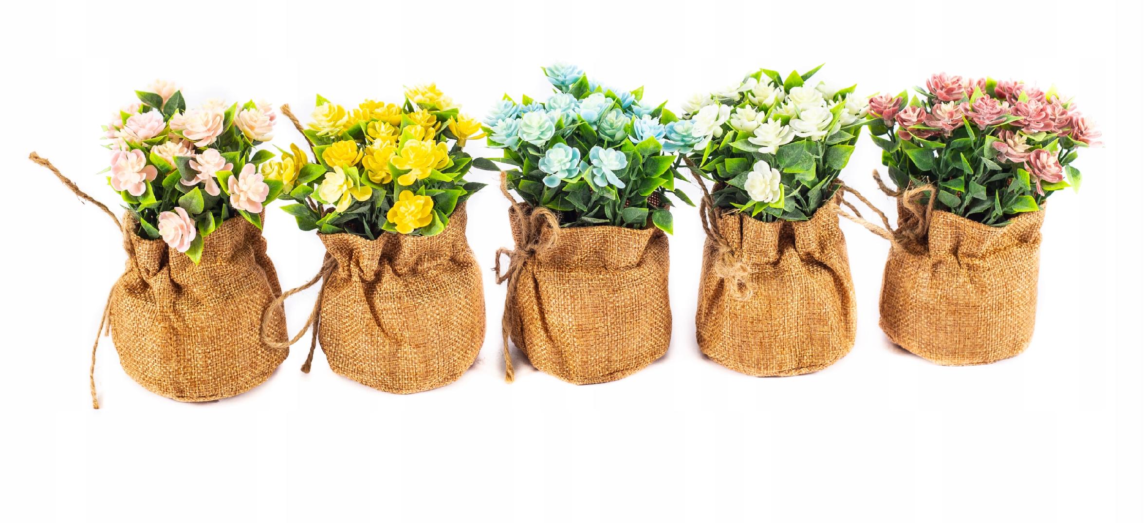 SZTUCZNA ROŚLINA W DONICZCE KWIATY Różne Kolory Marka Midex