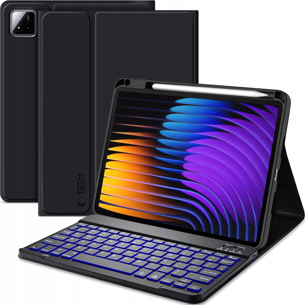 Pouzdro s klávesnicí Tech-Protect pro Xiaomi Pad 7 7 Pro, pouzdro s klopou
