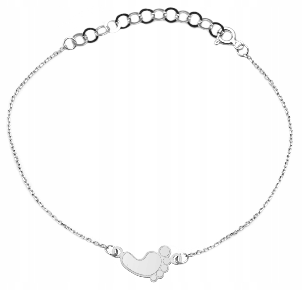 

Bransoletka Srebrna 925 Celebrytka Stopa Stópki