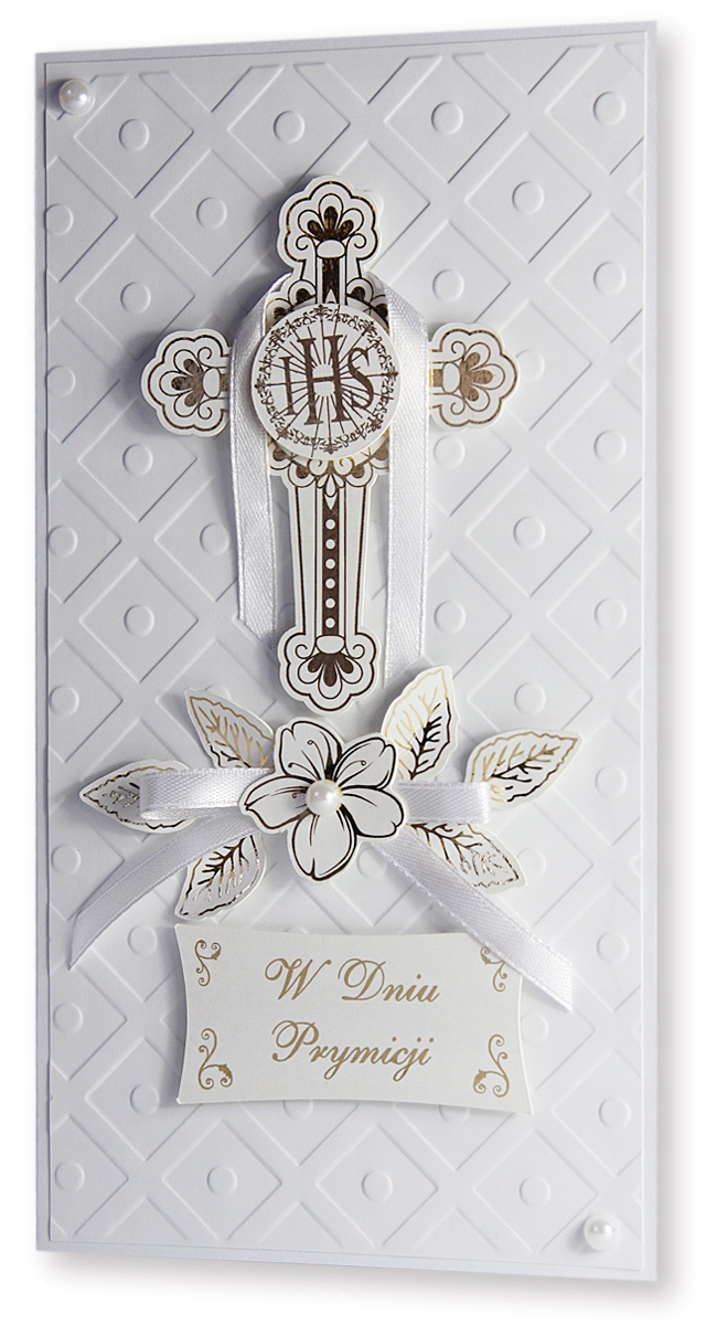 

Kartka na prymicje święcenia kapłańskie złoto 9