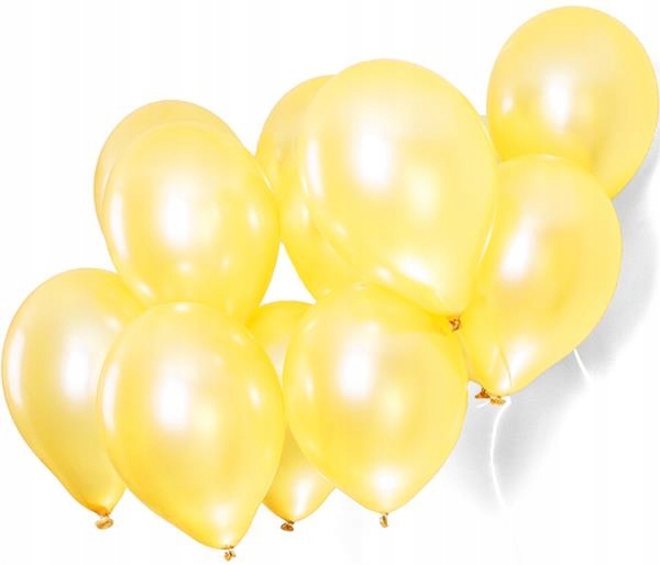 balony 100szt. żółte METALICZNE fi-27 — 2