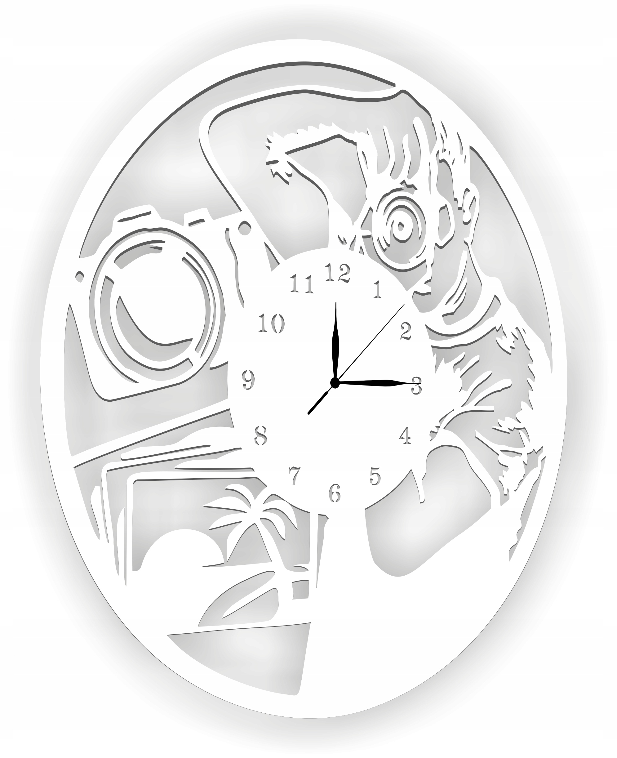 ZEGAR DLA FOTOGRAFA FOTOGRAFIA PREZENT 50CM 3D Typ ścienny