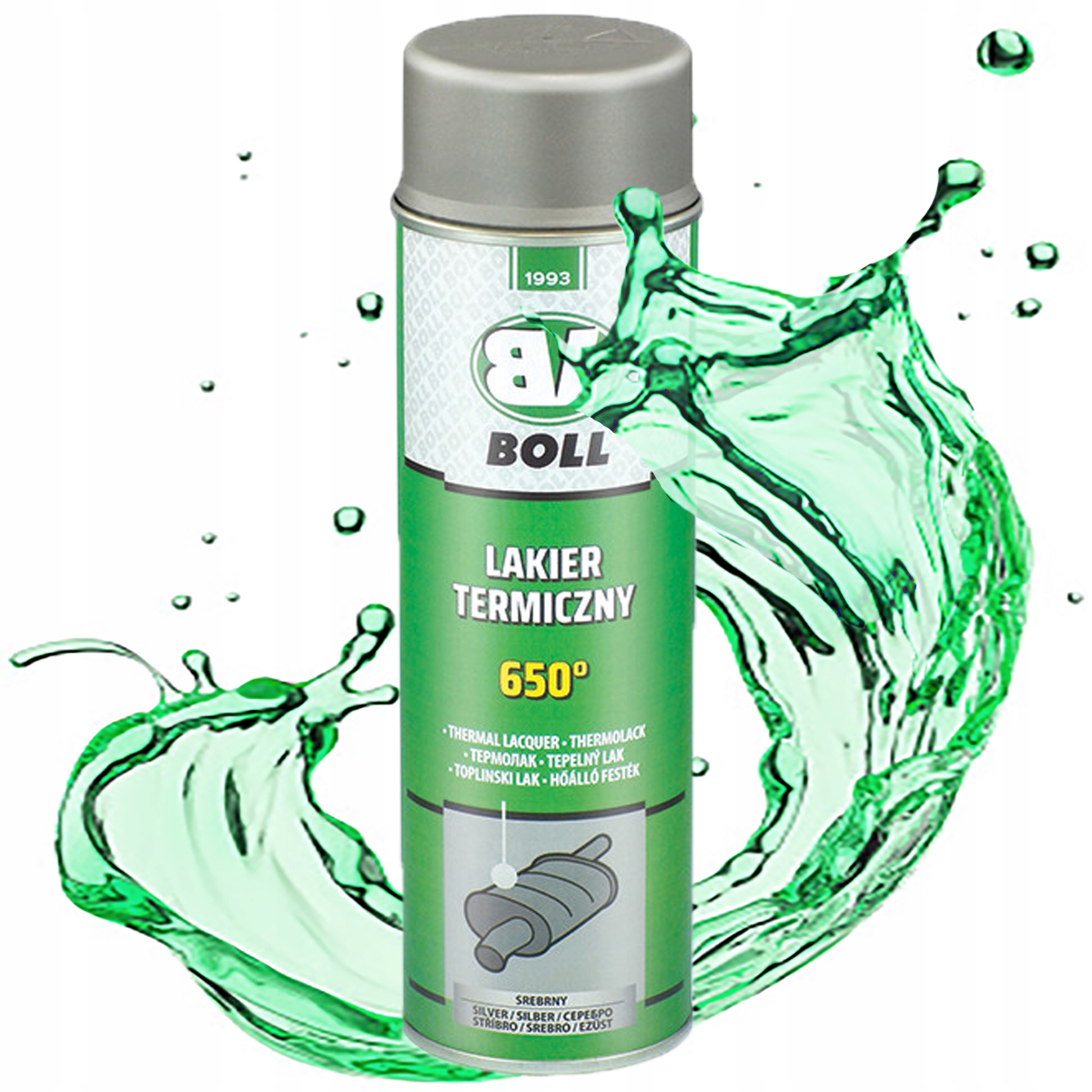 Specjalistyczny Lakier Do Wysokich Temperatur Termiczny Srebrny Spray Boll