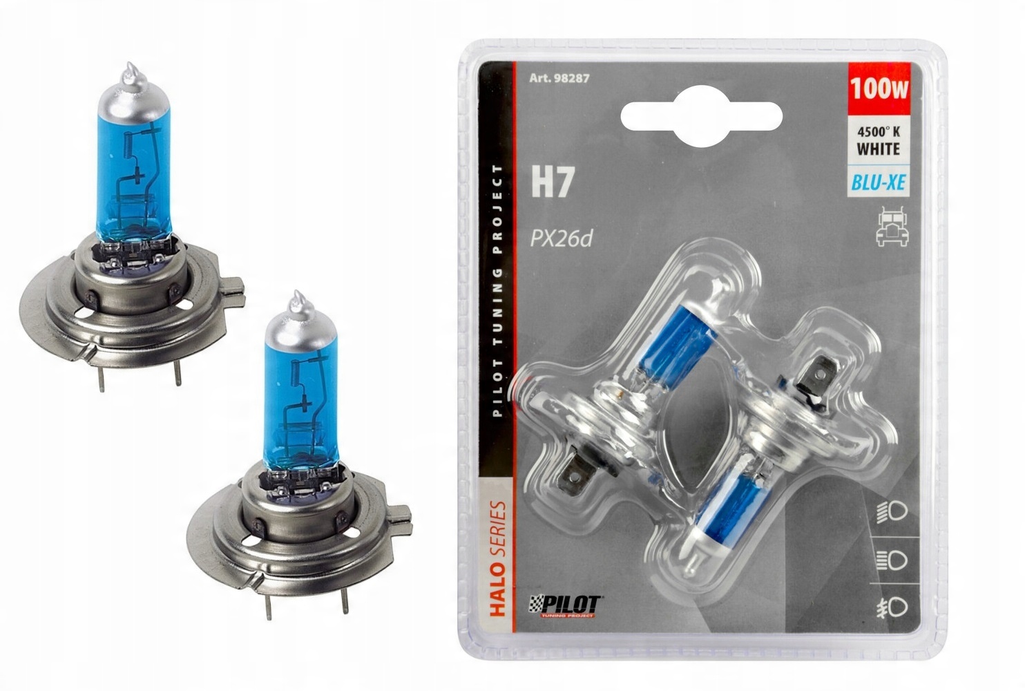 

Blue Xenon 24V 100W H7 Żarówki włoskie Białe --tir