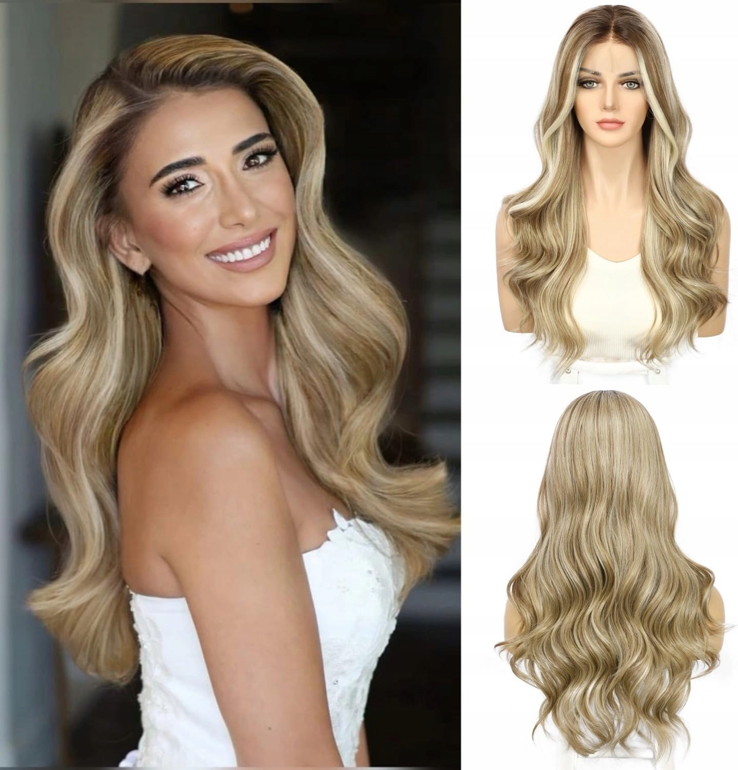 Syntetická paruka Blond, dlouhé vlasy