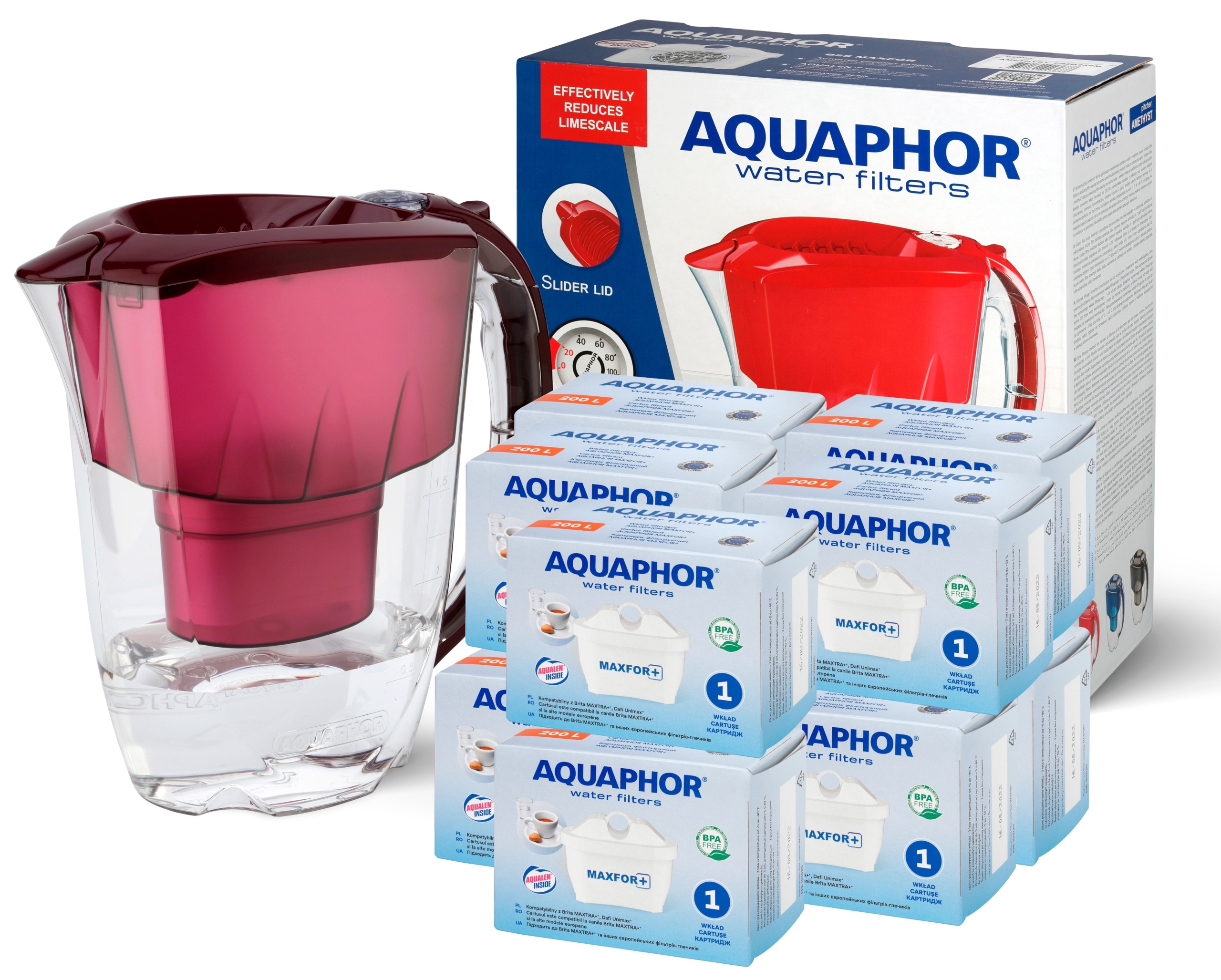 10x Vložka Filtr Aquaphor B25 Maxfor Brita Konvice Amethyst Višeň Bonus