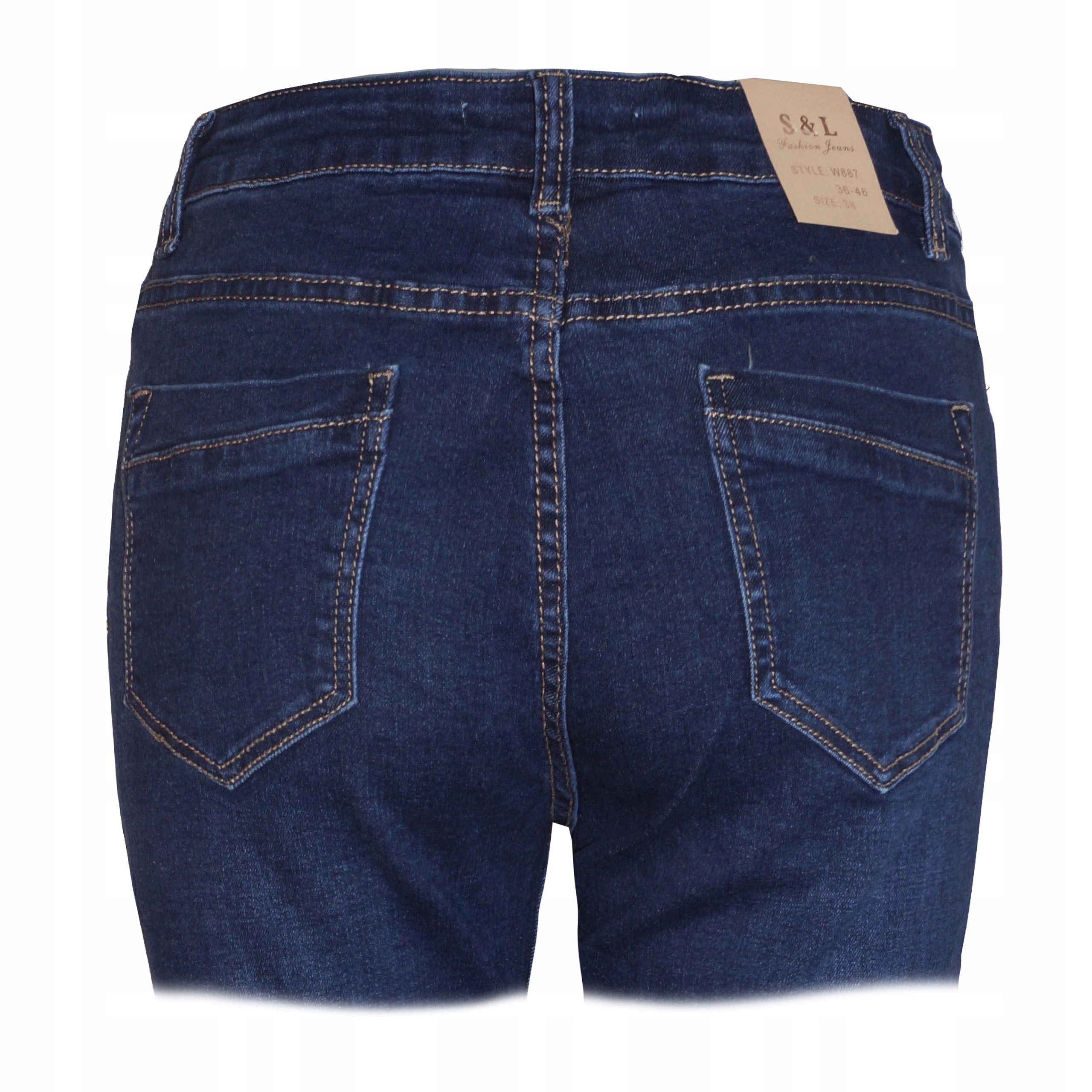 JEANSY spodnie JEANSOWE wysoki stan GRANAT 40 Rozmiar L