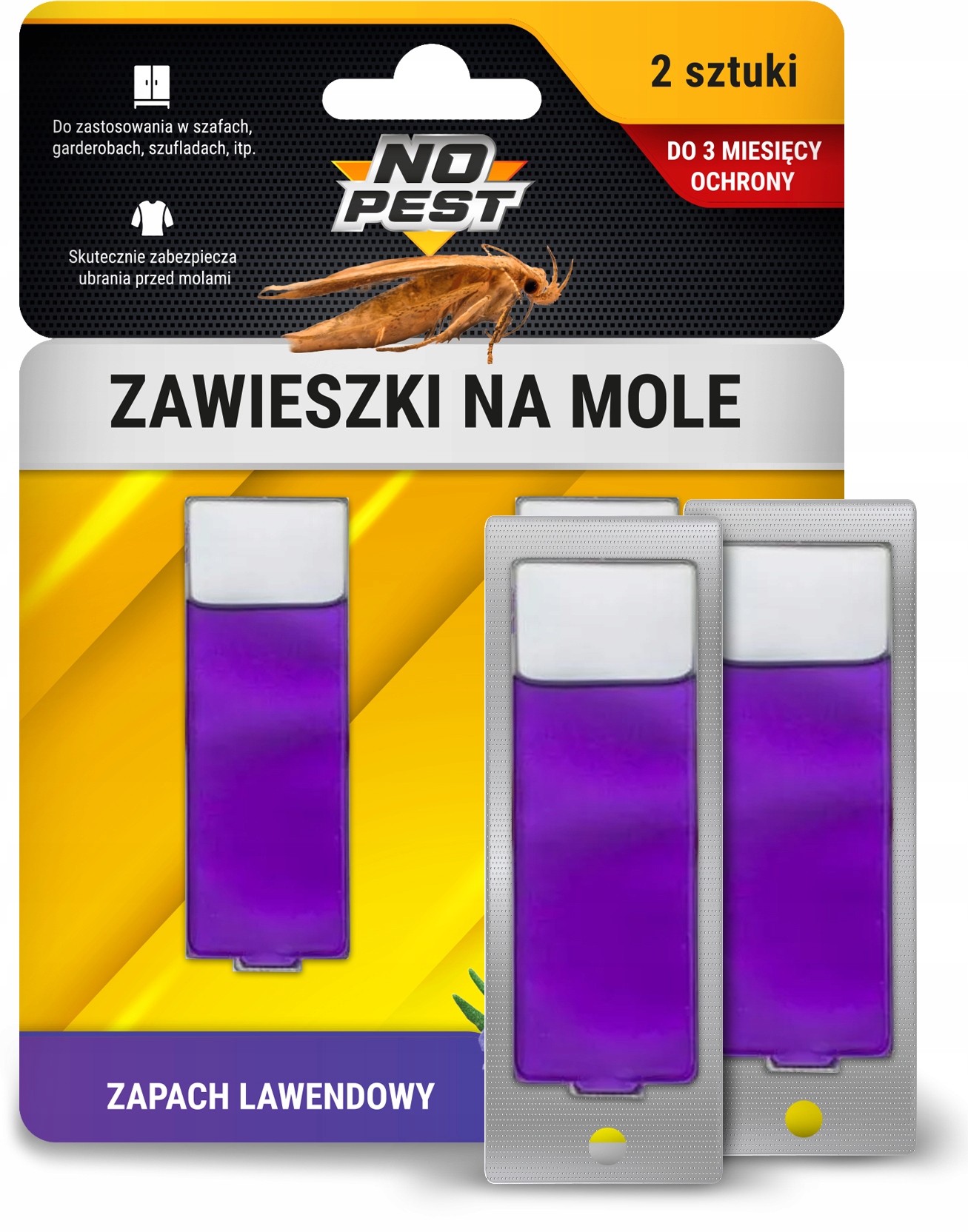 Zawieszki Płyn Środek Zawieszka Na Mole Odzieżowe Lawenda No Pest (30 Szt)