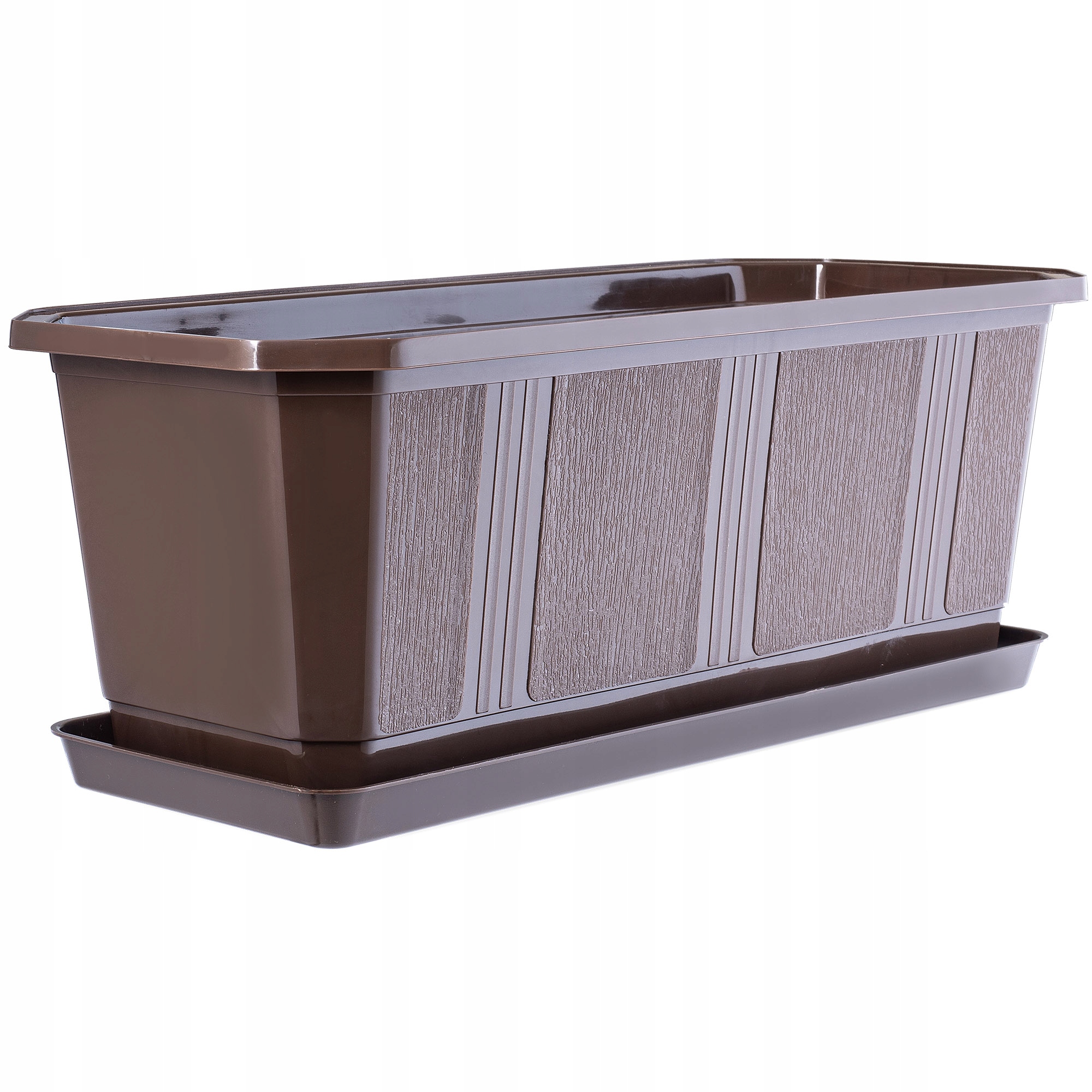 

Doniczka Donica Balkonowa Podstawka 40CM Brąz