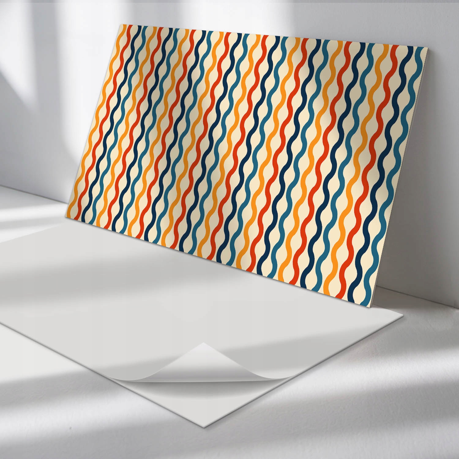 Sada samolepících Pvc panelů Vlny v rytmickém uspořádání 10x 40x20 cm