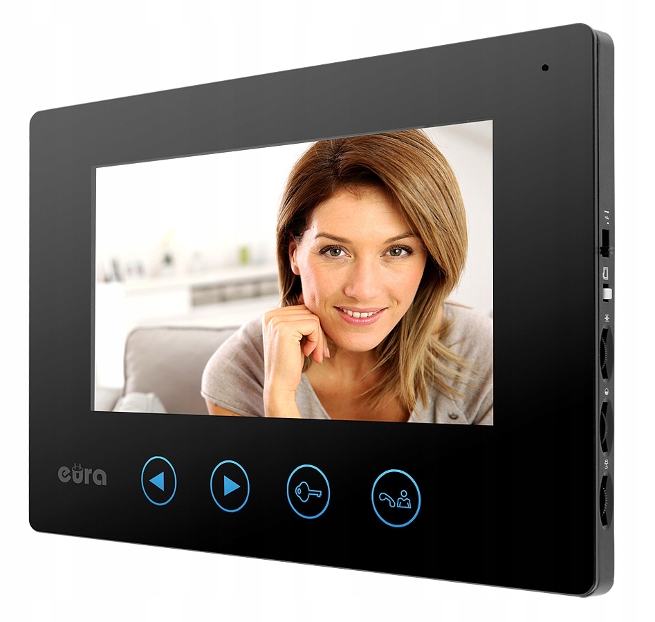 WIDEODOMOFON WIDEO DOMOFON BRAMA KOD PAMIĘĆ Kolor czarny