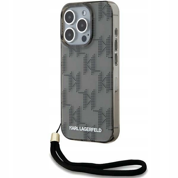 Pouzdro Karl Lagerfeld IML Mono Kl Pattern & Core iPhone 15 Pro Max černé