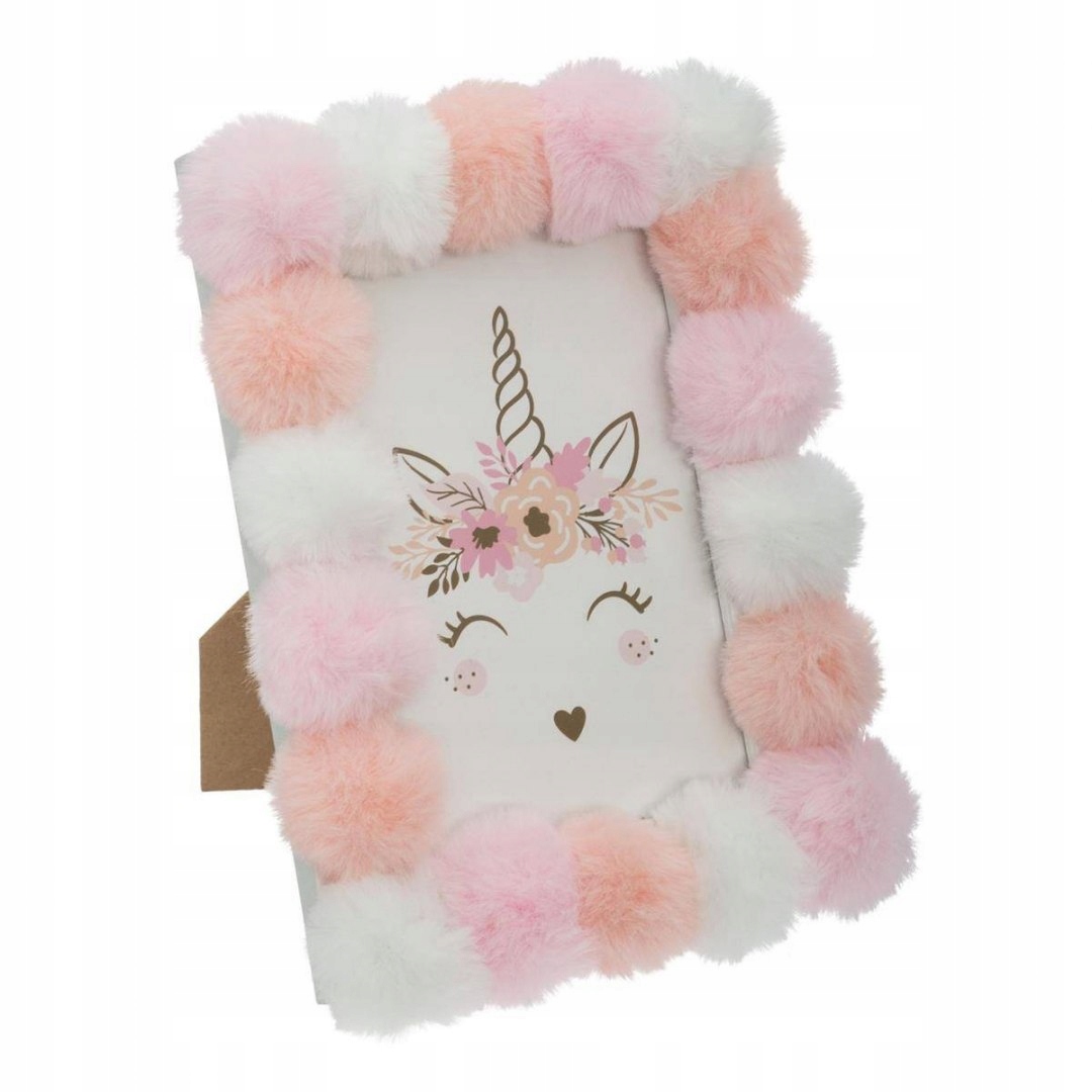 

Ramka Na Zdjęcia dla dzieci Różowe Pompony 10x15cm
