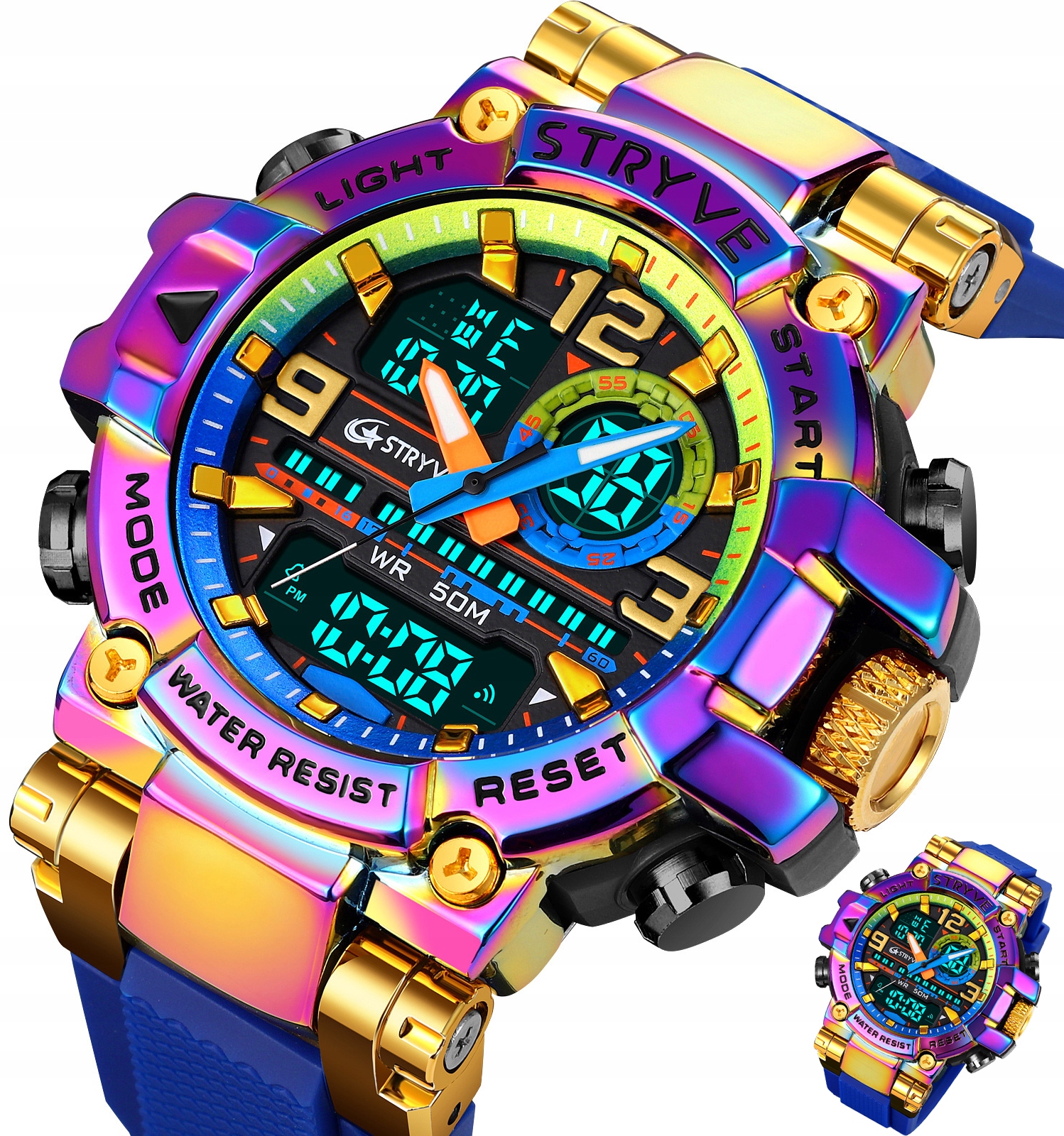 EDUKACYJNY ZEGAREK DLA DZIECI LED WODOODPORNY Z ALARM I KALENDARZA