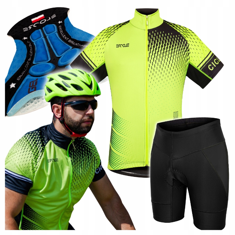 Cyklistické oblečení na kolo Pánské cyklistické oblečení vel M Tričko Kraťasy