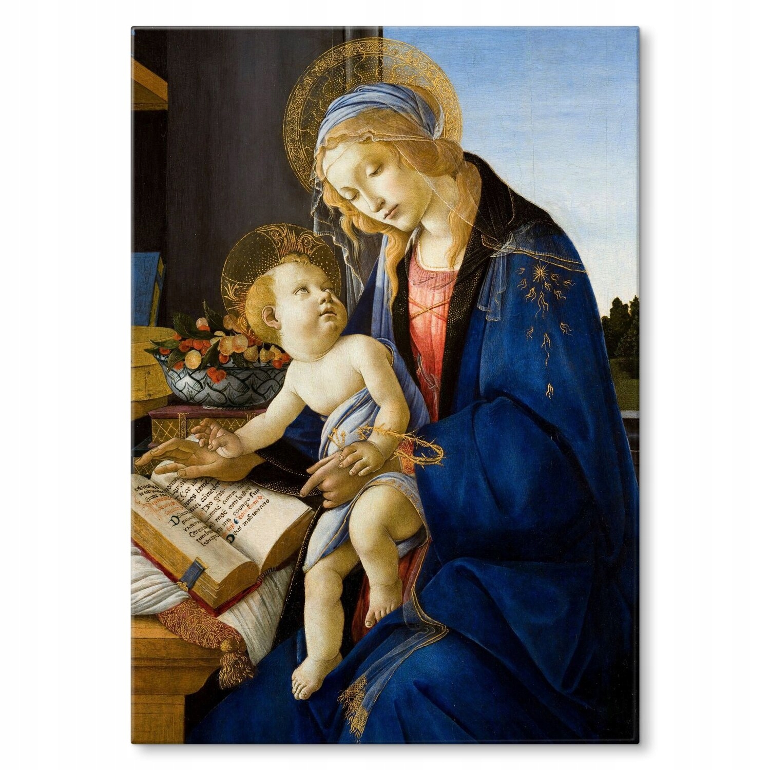 Kovový plakát Botticelli Madona s dítětem Dárek 42 x 59 cm