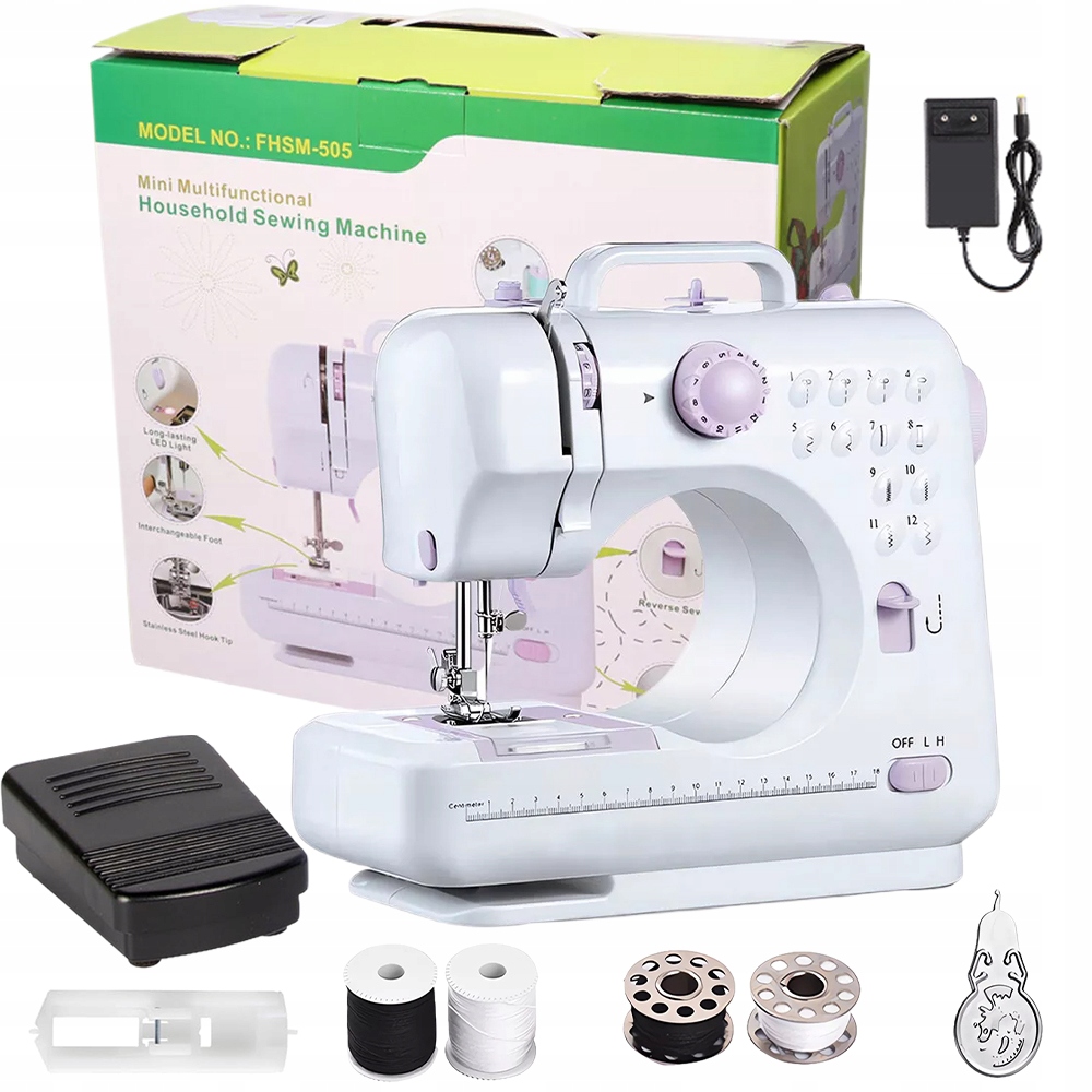 Domácí šicí stroj s 12 stehy a pedálem sada šicích nástrojů