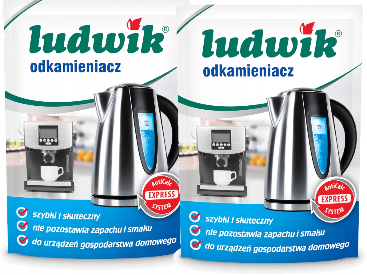 

Ludwik Odkamieniacz AntiCalc Ekspres Czajnik 2x20g