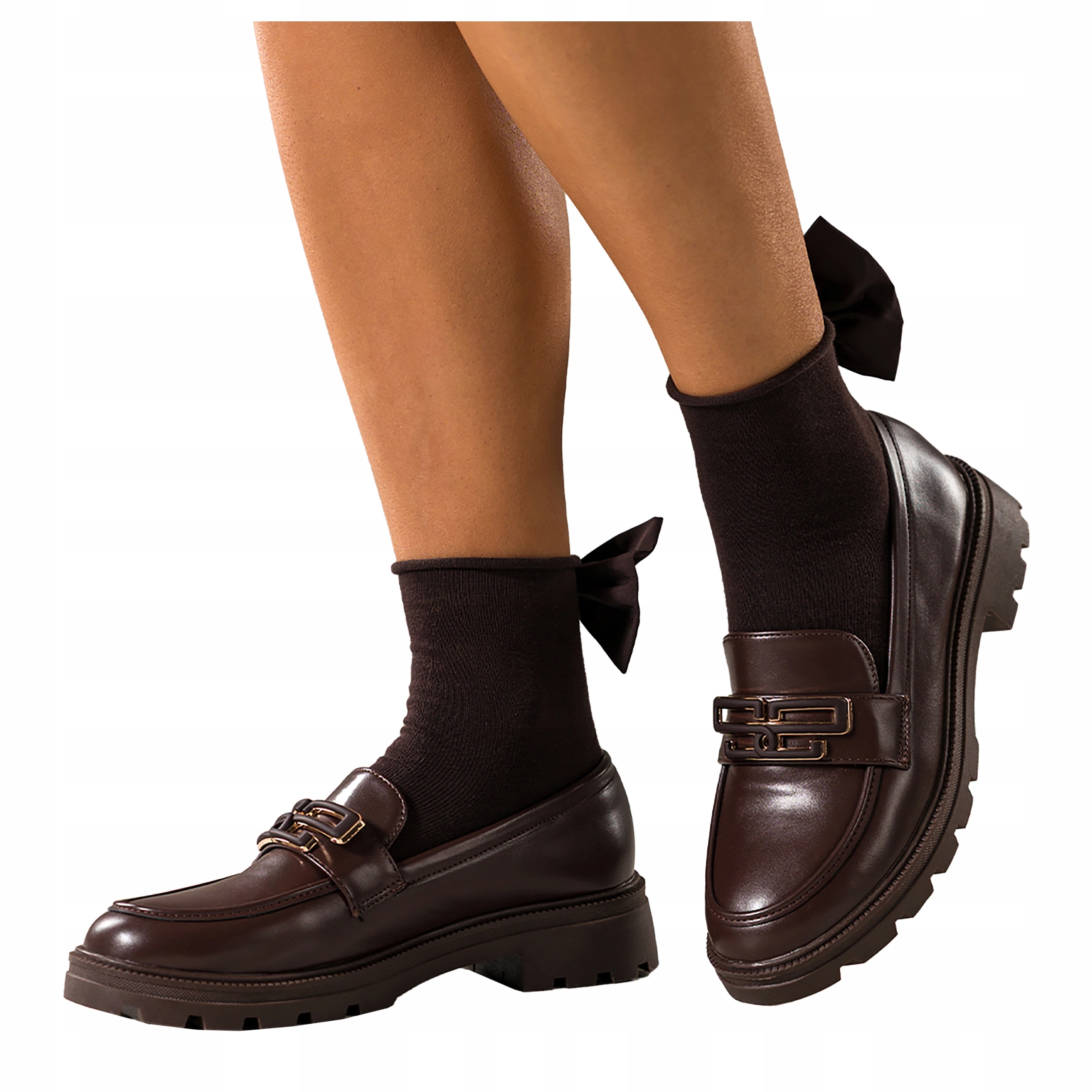 Čokoládové Mokasíny Dámské Pohodlné Polobotky Běžící podrážka r 40