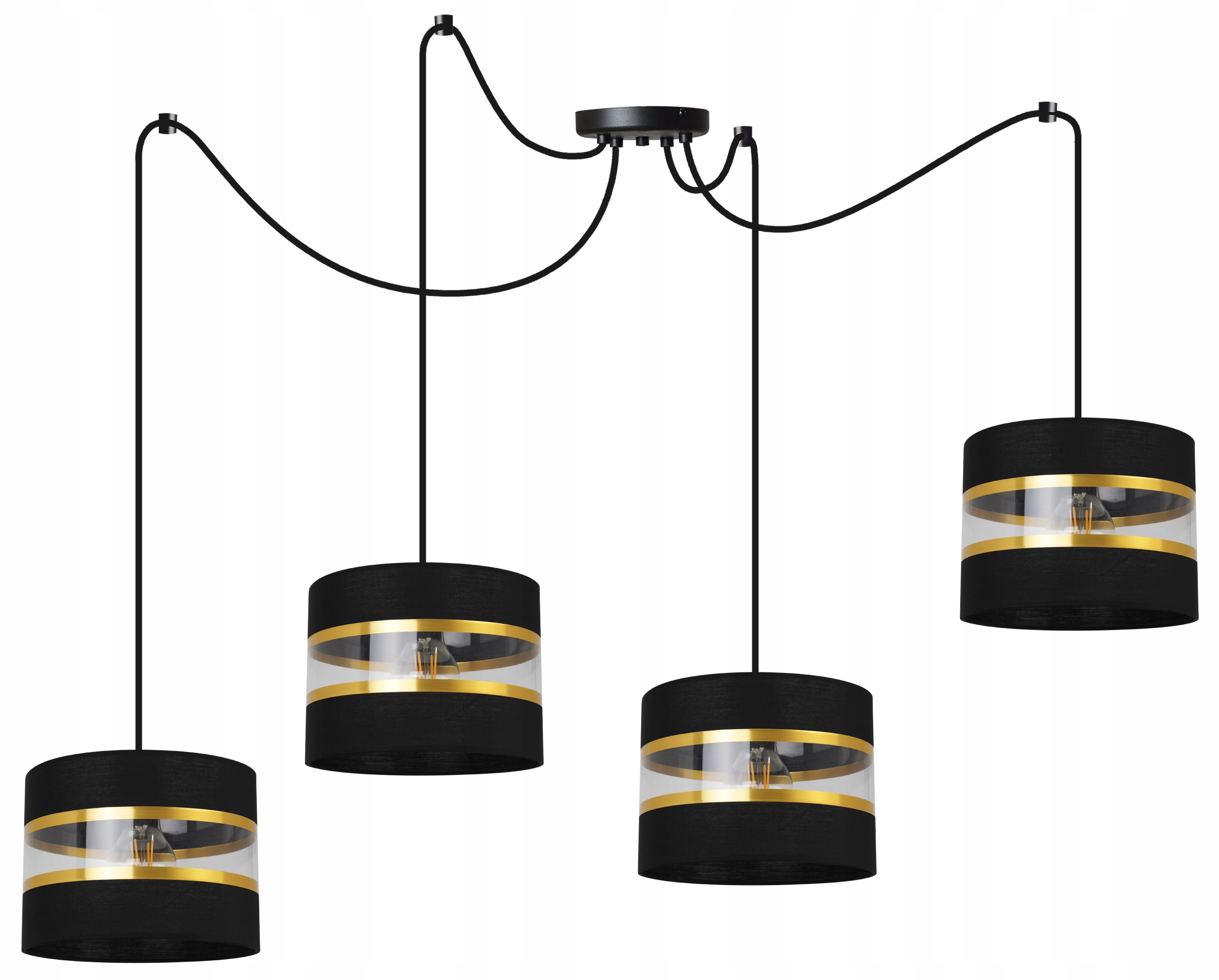 Závěsná Stropní Lampa Pavouk Lustr Stínidlo Černá Do Jídelny Obývacího Pokoje
