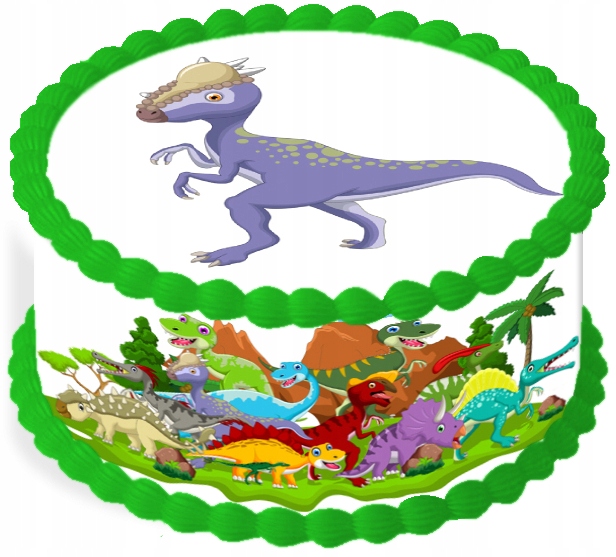 oplatek na dort 14 cm Dinosaurus Dino Party Narozeniny