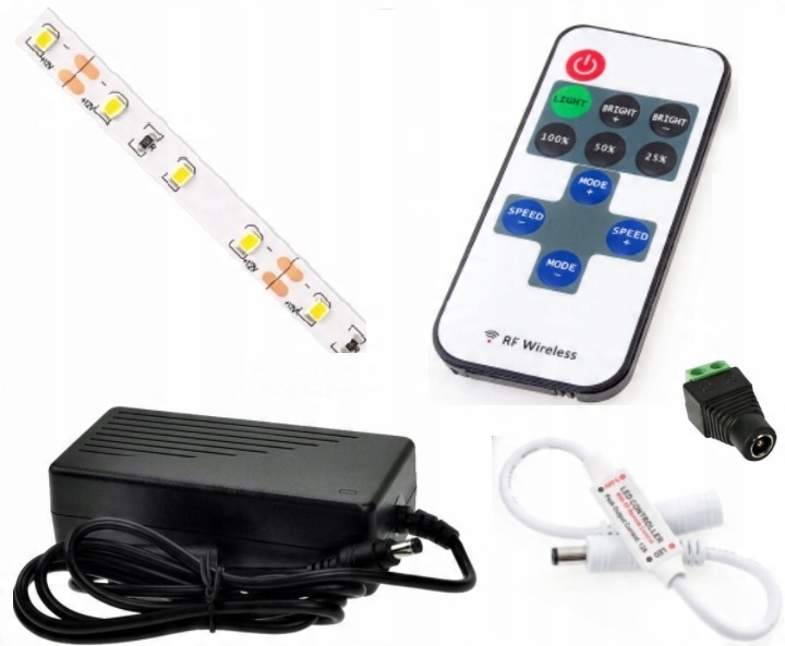 

Zestaw 4m Tasma 240 Led Bialy Cieply 2835 Pilot