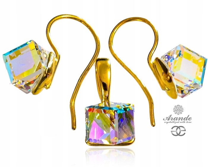 Křišťály Komplet Aurora Cube Gold