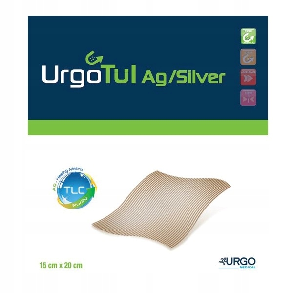 

UrgoTul Ag/Silver 15 cm x 20 cm, 1 sztuka