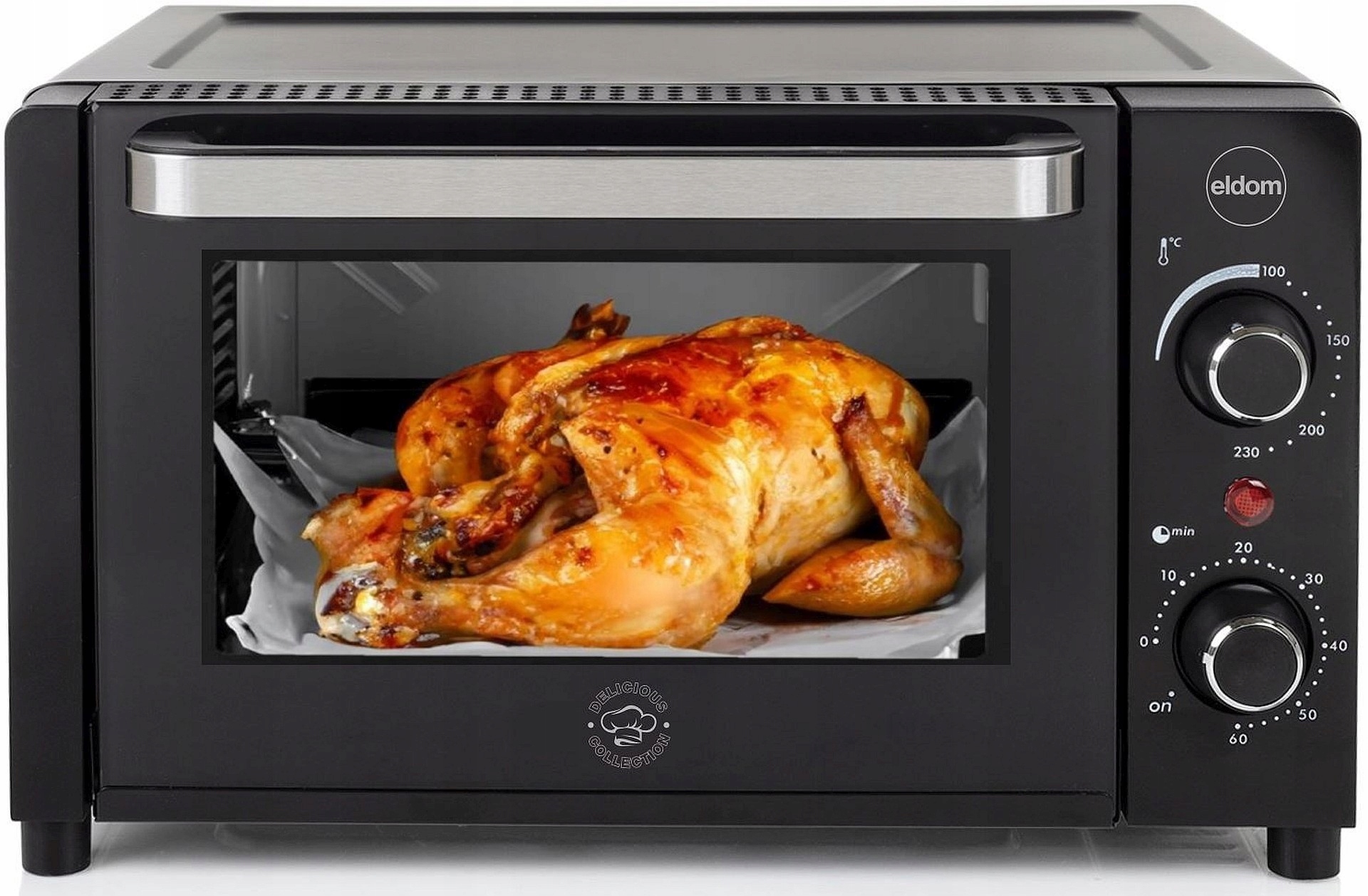 Mini Elektrická Trouba Kamna Trouba 12L 1050W Výkonná černá Eldom PR120