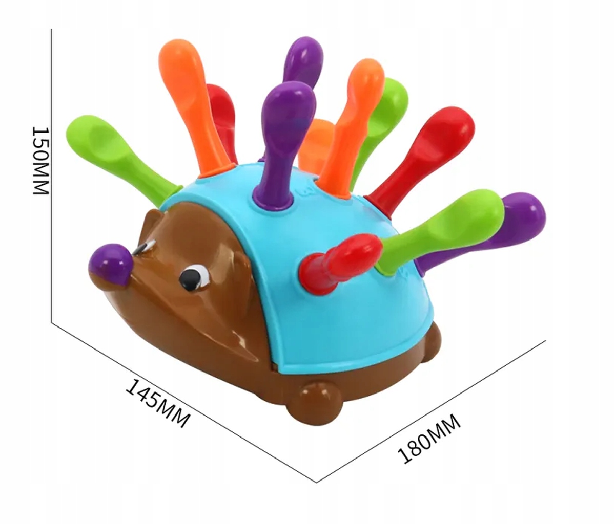 Jeżyk sorter Montessori nauka motoryczna układanka edukacyjna nauka liczeni Kolor dominujący wielokolorowy