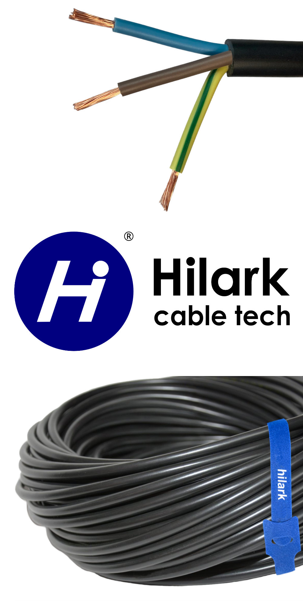 Przewód kabel H05VV-F OWY 3x1,5mm2, na PRZEDŁUŻACZ Marka Hilark