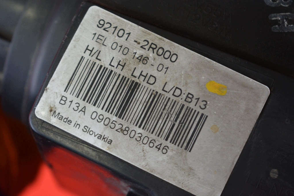 REFLEKTOR left light front lens EU 92101-2R000 HYUNDAI I30 1 and FD 07-10