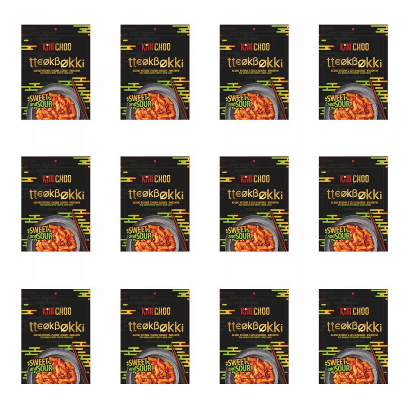 Kim Choo tteokbokki rýžové knedlíčky se sladkokyselou omáčkou 140 g (jemné) X12