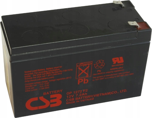 

Nowy akumulator Csb 7,2Ah GP1272 F2 RBC2