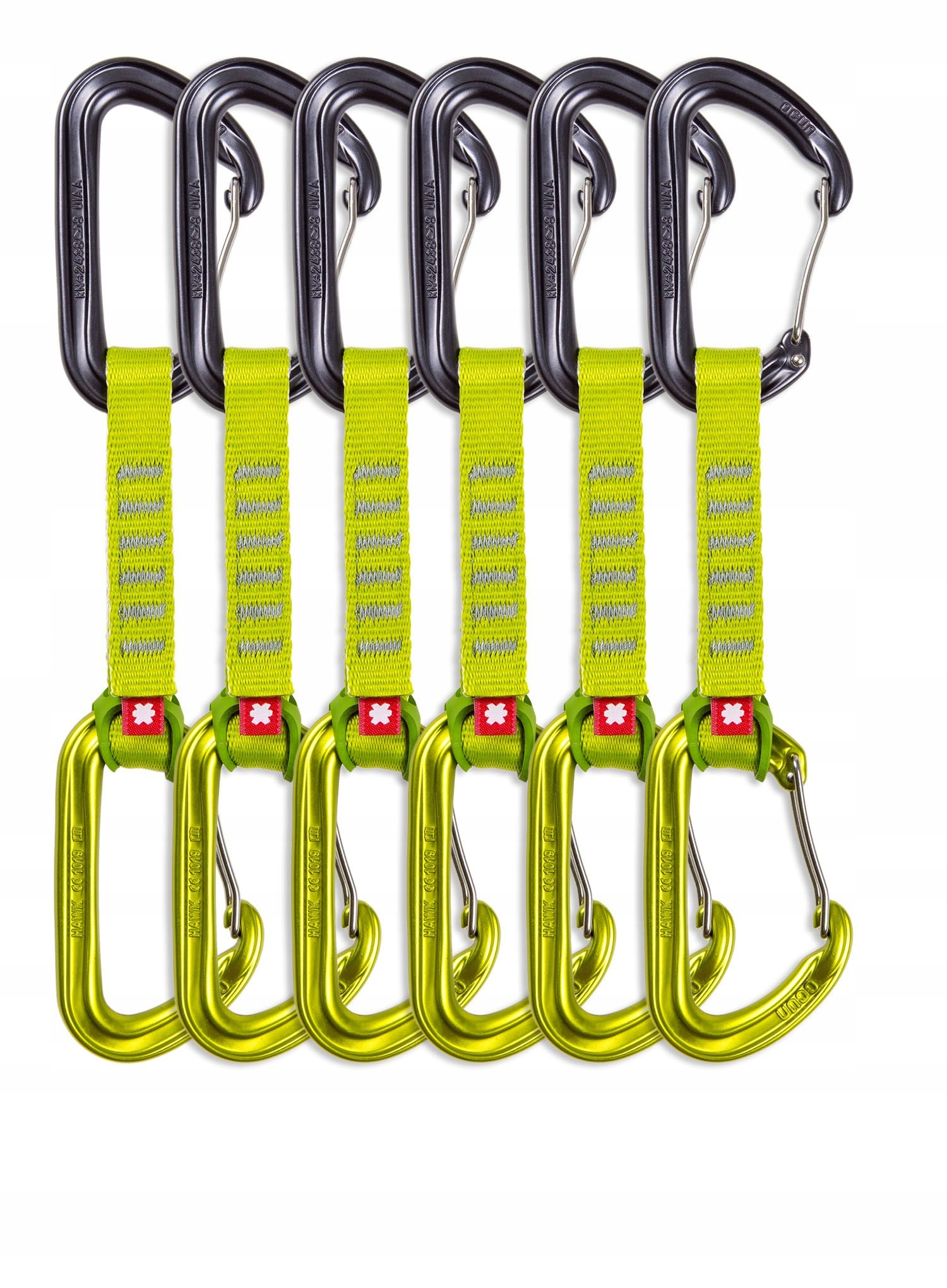 Expresky Ocun Hawk Qd Wire Eco-Pes 16 mm 10 cm 6-pack zelené
