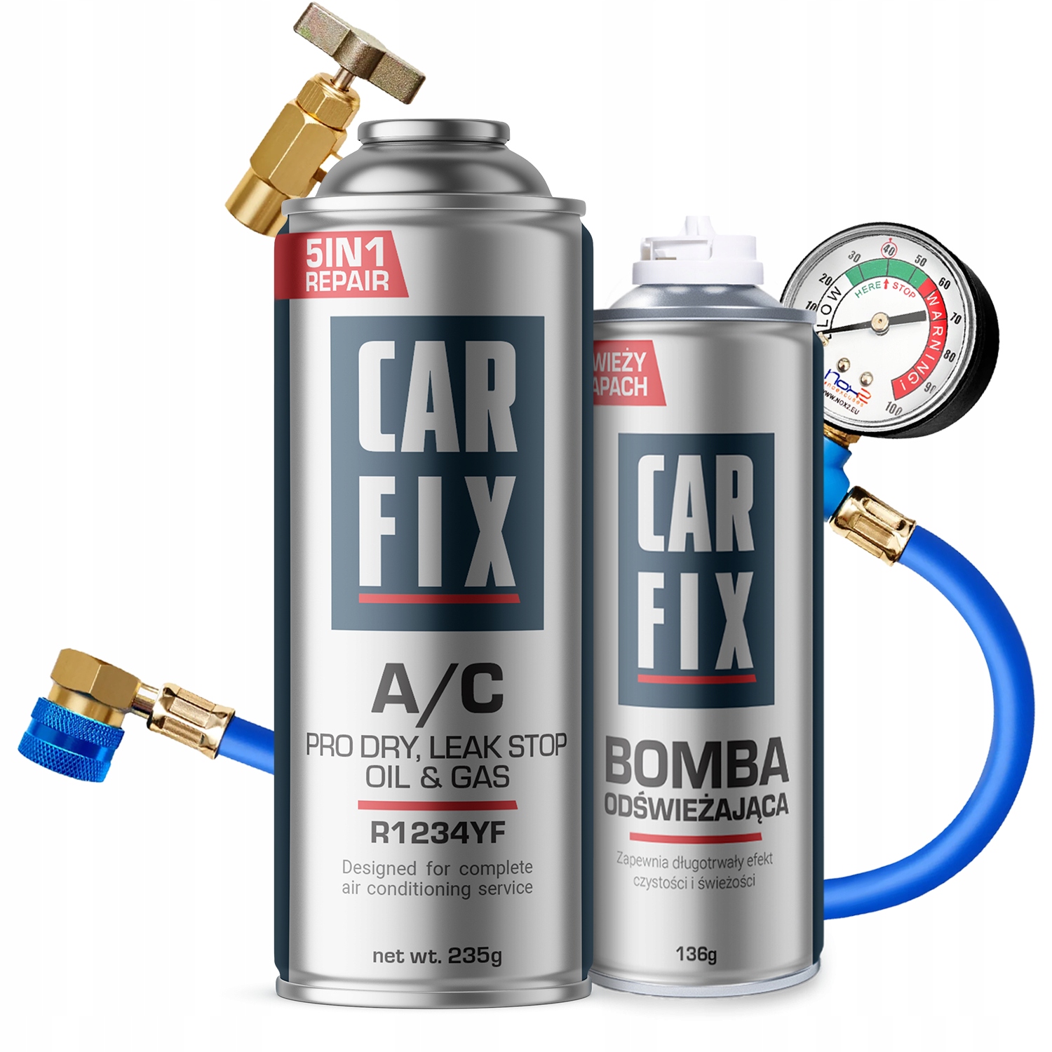 Carfix 5v1 Činidlo Pro Klimatizaci R1234YF Kabel R1234YF Bomba