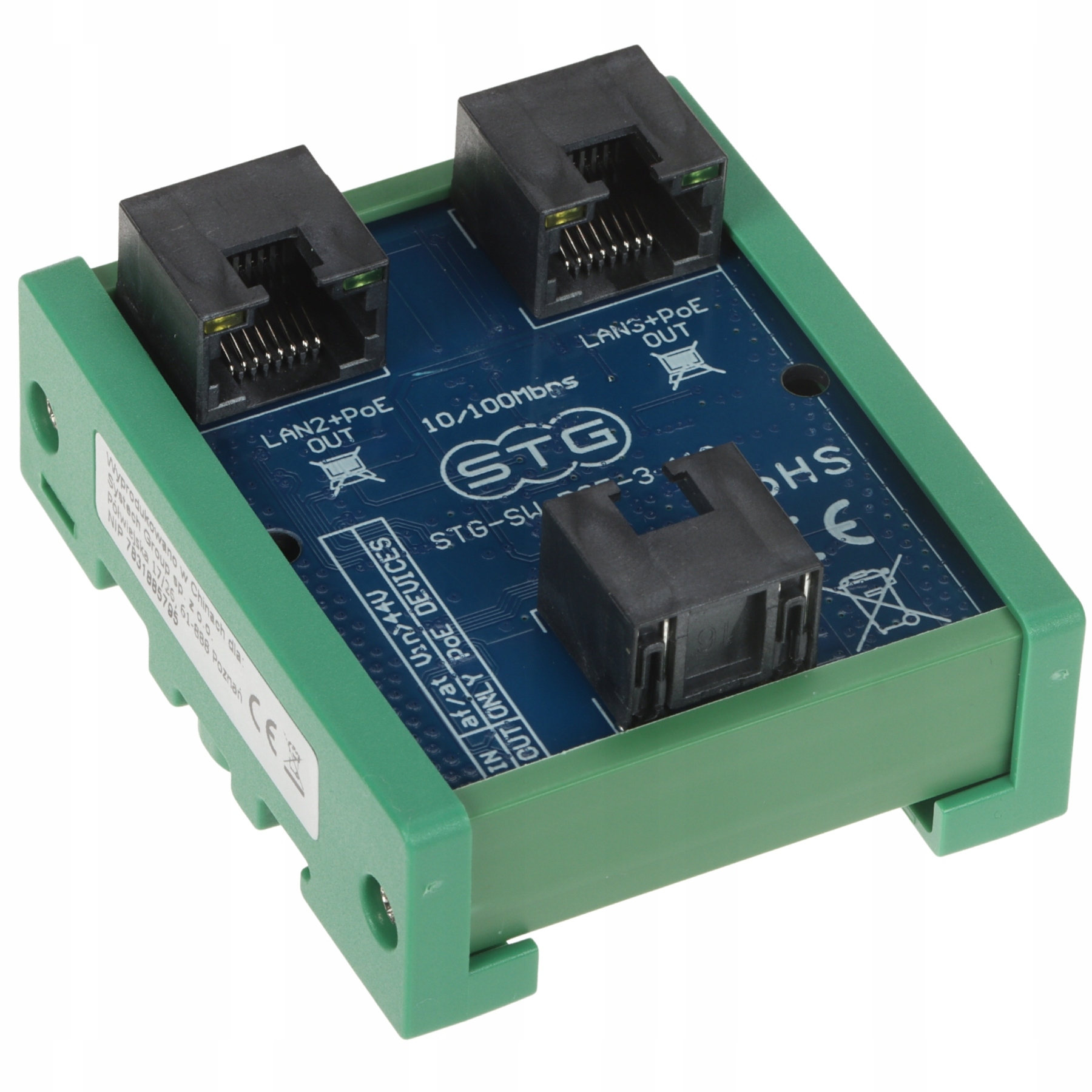 Switch PoE extender 3-portový STG-SW-POE-3-110