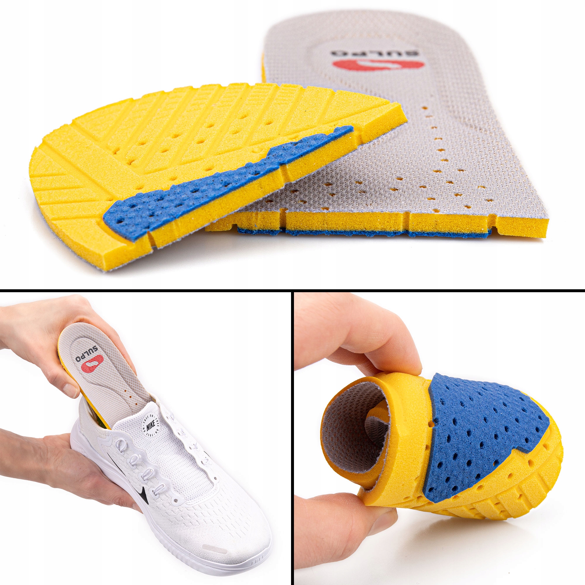 Przeciwpotne wkładki do butów lekkie piankowe komfort SULPO 43 Płeć uniseks