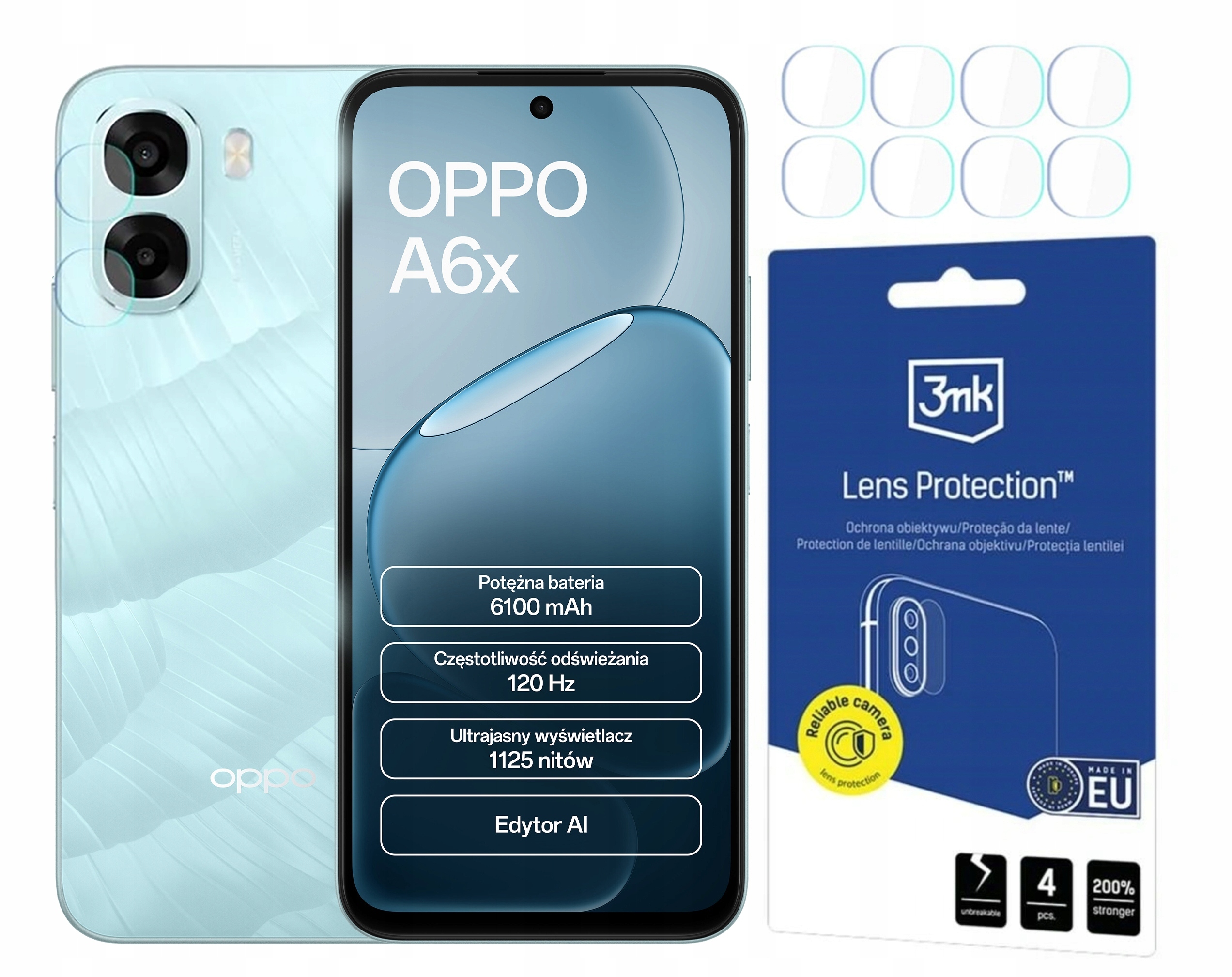 3MK Sklo na objektiv pro Oppo A6X 4ks