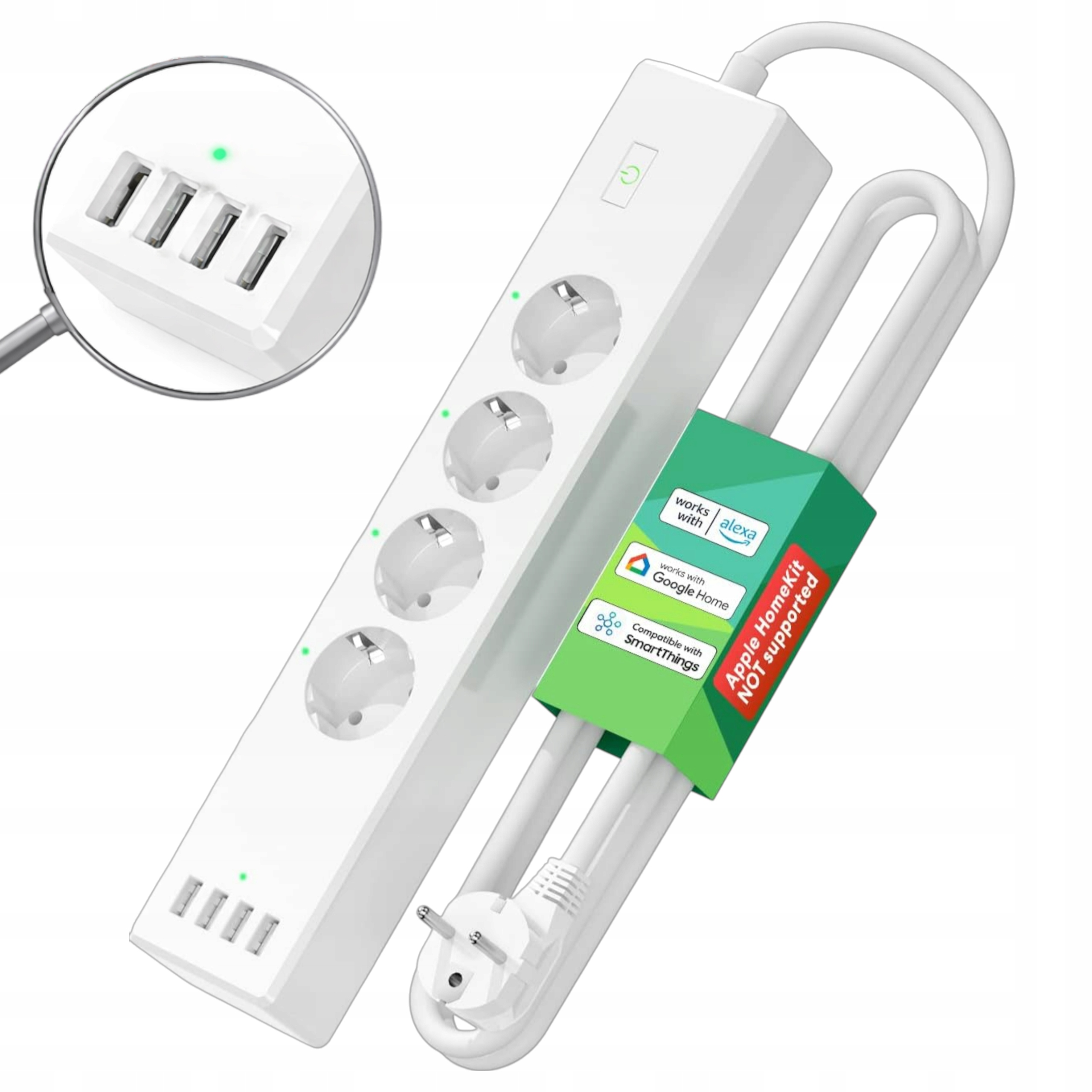 Predlžovací kábel Napájacia lišta s Usb Elektrická lišta Sieťový predlžovací kábel