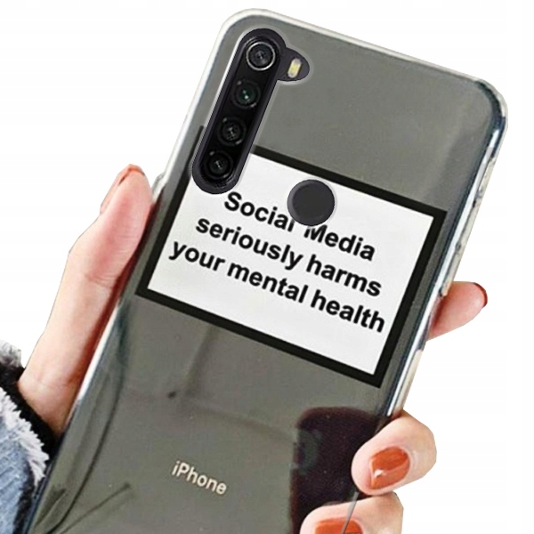 

etui do Redmi Note 8T case modne Social +szkło